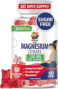 Μαγνήσιο Gummies για παιδιά & ενήλικες - 200mg - Ήρεμες μάσημα μαγνησίου - Μαγνήσιο Κιτρικό Μασώμενα συμπλήρωμα για Mood & μυϊκή υποστήριξη