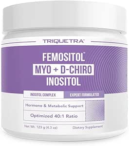 FemoSitol Inositol Toz | Myo-Inositol & D-Chiro Inositol Kompleks - Klinik olarak Proven 40:1 Oran (Vitamin B8) | Ps, Hormonal Denge ve Sağlıklı Ovarian Fonksiyonl Desteği (123 gram - 60 Hizmet)