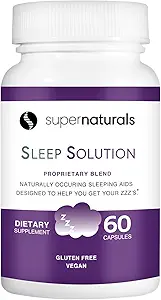 Health Sleep Solution, συμπλήρωμα ύπνου για ενήλικες, μαγνήσιο και μελατονίνη για ύπνο παρέχει φυσική υποστήριξη ύπνου, Vegan συστατικά, χωρίς γλουτένη μαγνήσιο συμπλήρωμα ύπνου, 60 κάψουλες