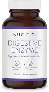 Nucific Digestive Enzyme Supplement to Support Digestion and Nutrient Bioavailability, 90 Count