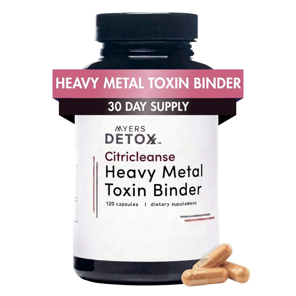 CitriCleanse Toxin Binder Supplement, Supports Heavy Metal Detox, Energy, & Overall Wellness, with Cilantro Extract, Grapefruit Pectin, & Fulvic Acid, Gluten Free, Vegan, Non GMO, 120 Ct