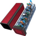 Pill Organizer 1 Gün, Pill Box 7 Gün, Haftalık Seyahat Pill Case, Daily Büyük İlaç Sahibi Konteyner, Günlük Pillbox Vitamin, Tıp, Pills, Tamam (Red)