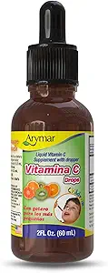 ARYMAR Vitamin C Drops - 2 fl oz Immune Support & Antioksi, Vegan, Orange Flavor