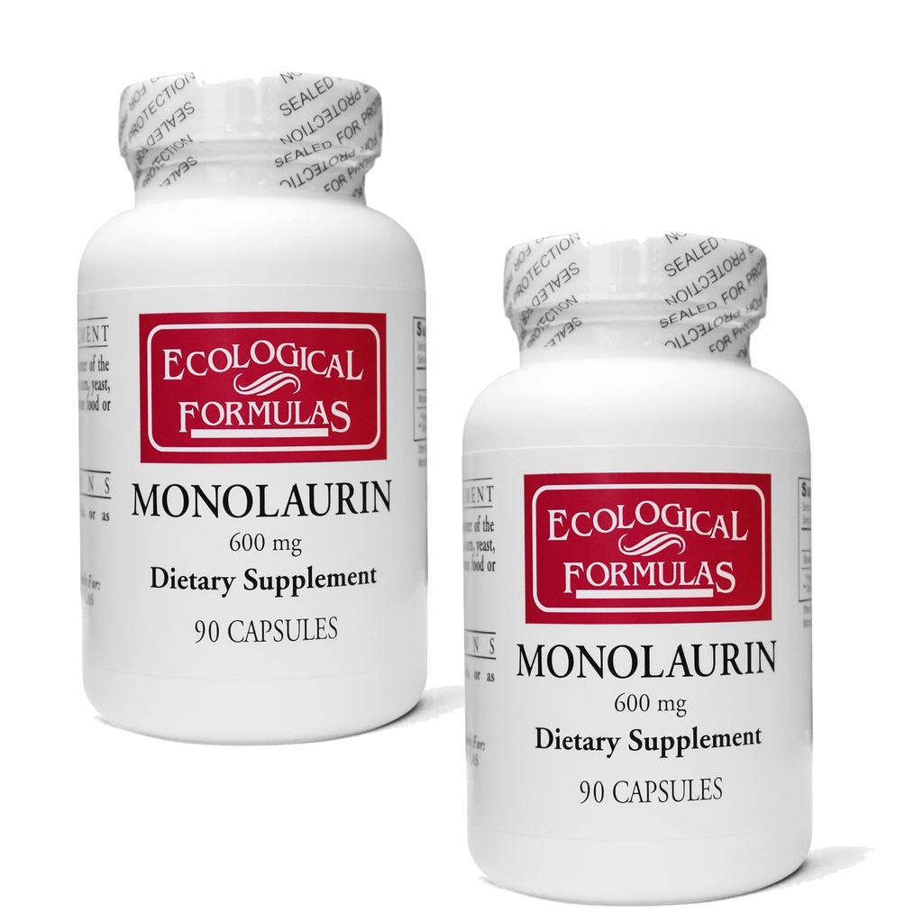 Ekolojik Formulaler 600 mg Monolaurin - İki Bireysel Olarak Şişeler 180 Sayı
