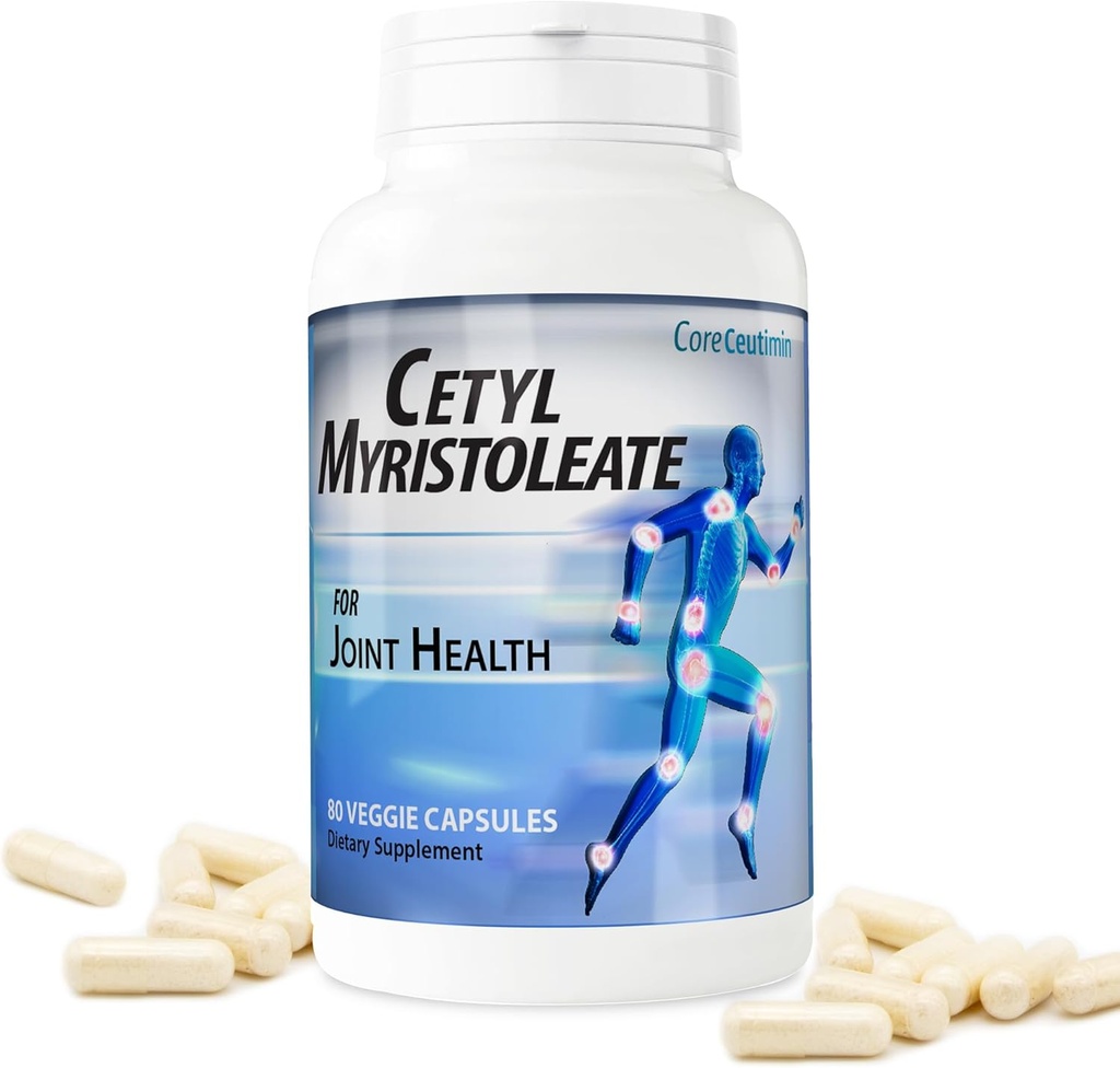 Cetyl Myristoleate - Omega 5 Fatty asit - Ortak Discomfort ve Stiffness Yardım için Ultra Destek - Ayrıca Glucosamine, MSM & Hyaluronic Asit - 80 Capsules