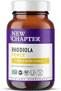 Yeni Bölüm Rhodiola Force 300mg with Potent Vegan Rhodiola for mental Focus & Stamina, Endurance + Mood Support + Stres Adaptojen + Non-GMO Malzemeler - 30 Count