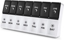 DANYING Large Pill Organizer 2 Times a Day, Weekly Box Per AM PM Case, Day Night Container 7 Vitamin Case Two