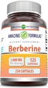 Amazing Formulas Berberine 1000mg Per Serving 250 Capsals Supplement 