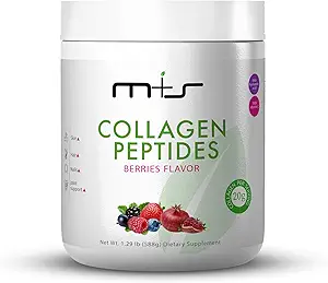 M+S Collagen Peptides Toz C ve Hyaluronic Asit ile, Elastikliği, Saç, Cilt, Nails ve Ortak - Sugar Free, 1.29 Lb (Berries Flavor)