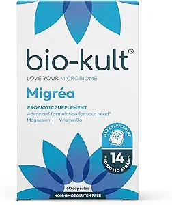Bio-Clt Migréa |, Magnezyum B6 & Probiyotiks | Gut & Head Support | Advanced Multi-Strain Formula | 60 Capsules