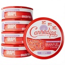 Cannadips - Grape Energy, Nootropic Caffeine Pouches, Made in USA, 5‑Pack | 50mg Lion's Mane, 100mg Caffeine, 50mg L-Theanine,No Sugar,Ultra Performance,Brain Fuel,Cognitive Performance, Energy Pouches