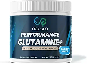 nbpure Performansı Glutamine+: PepFormTM Glutamineamine – Non-GMO Muscle Recovery & Gut Health – Leaky Gut, Immune Support