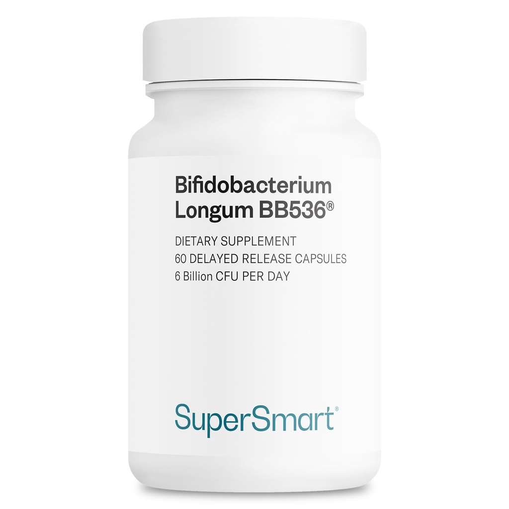 Supersmart - Bifidobacterium Longum (BB536) 6 Δισεκατομμύρια CFU ανά ημέρα - Προβιοτικά & Πρεβιοτικά Συμπλήρωμα 