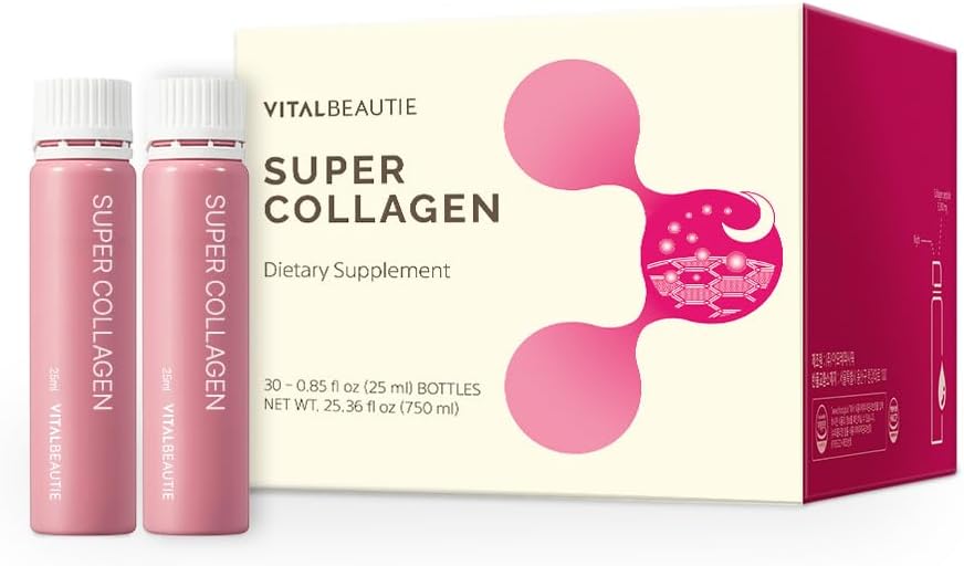 VITALBEAUTIE Super Collagen Original (Liquid Marine Collagen) Skin, Saç, Nails + Stres Yardımı, AMOREPACIFIC Koreli Skincare tarafından Sağlıklı Uyku - 30 Hizmet