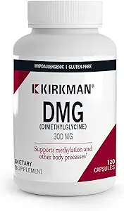 Kirkman - DMG (Ditilglycine) 300 mg - 120 Capsules - Yüksek Potency - Destekler Medeniyet - Hipoallergenik