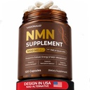NMN Supplement 1000mg, NAD+ Support, Cellular Energy, 120 Capsules | 4-in-1 NAD Supplement with Quercetin, Third-Party Tested