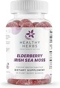 Sağlıklı Herbs Organik Deniz Moss Gummies - Interd 2100 mg İrlandalı Deniz Moss + Yaşlı Essentials Mix - Apple-Extracted Gummy ile Yapılan Gelişmiş Bir Zamanlı Formulation (30 Count)