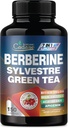 Cadane Berberine Çeviri - Gymnema Sylvestre, Green Tea & More - Immune System için 150 Capsules, Digestion Health Support