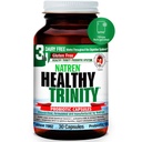 Natren Sağlıklı Trinity Probiyotiks Supplement - 30 Süt ve Gluten Free Gel Capsules - Gut ve Digestive Health, 30 Milyar CFU - Lactobacillus Acidofilius, Bifidobacterium, Bulgaricus