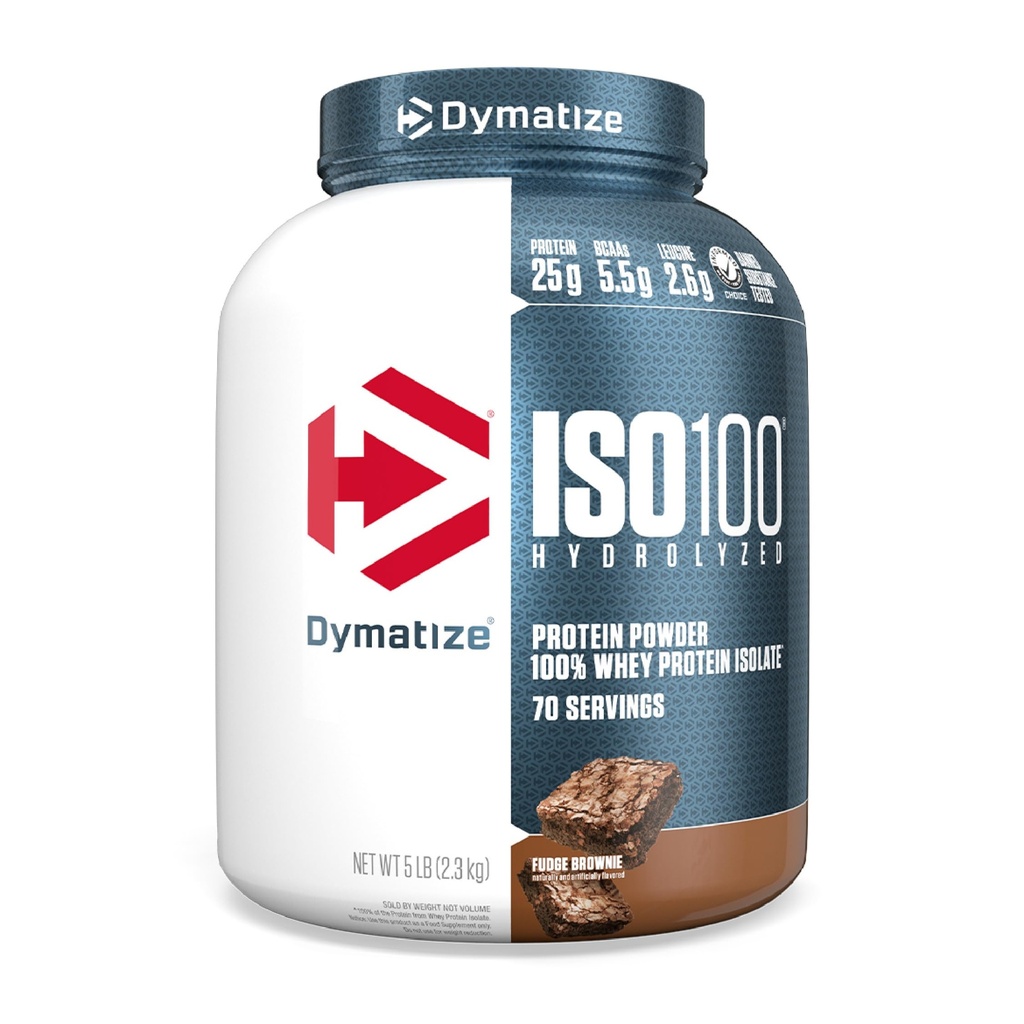 ISO100 Whey Protein Toz Isolate, Fudge Brownie, Protein 25g, 5 Pound, 5.5g BCAAs, 120 Cal., Gluten Free, 1g Fat, 1g Sugar, 2g Carb (70 hizmet)