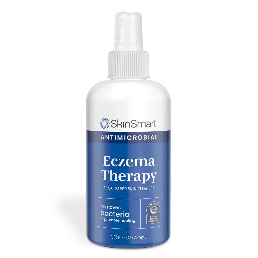 SkinSmart Αντιμικροβιακή θεραπεία έκζεμα με υποχλωριούχο οξύ, Αφαιρεί τα βακτήρια ώστε το δέρμα μπορεί να θεραπεύσει, για ενήλικες, παιδιά και ηλικιωμένους, 8 ουγγιά σαφές σπρέι