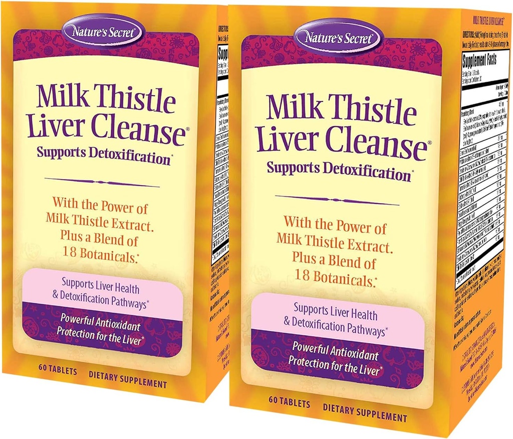 Nature's Secret Milk Thistle Liver Cleanse 60 Tablet (Pack of 2)