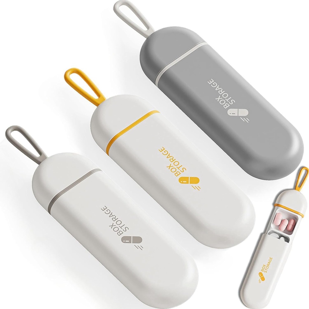 3 Packs Pill Organizer 3 Karşılaştırmalar Portreatif Pill Case Travel Moisture Prod Liver Oil Supplements and Drug Drugs