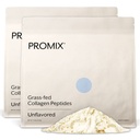 Promix Hydrolyzed Collagen Peptides - Τύπος 1 Grass Fed Collagen, 4,7g γλυκίνης, τύπου 3 βιοενεργά πεπτίδια - Unflavored - 2,5 Λίρες (πακέτο του 2)