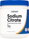 Nutricost Sodyum Citrate Toz 1LB (16oz) - Gıda Notu, Non-GMO - Emulsifier, Natural Flavor Advancedr, Food Preservantantant