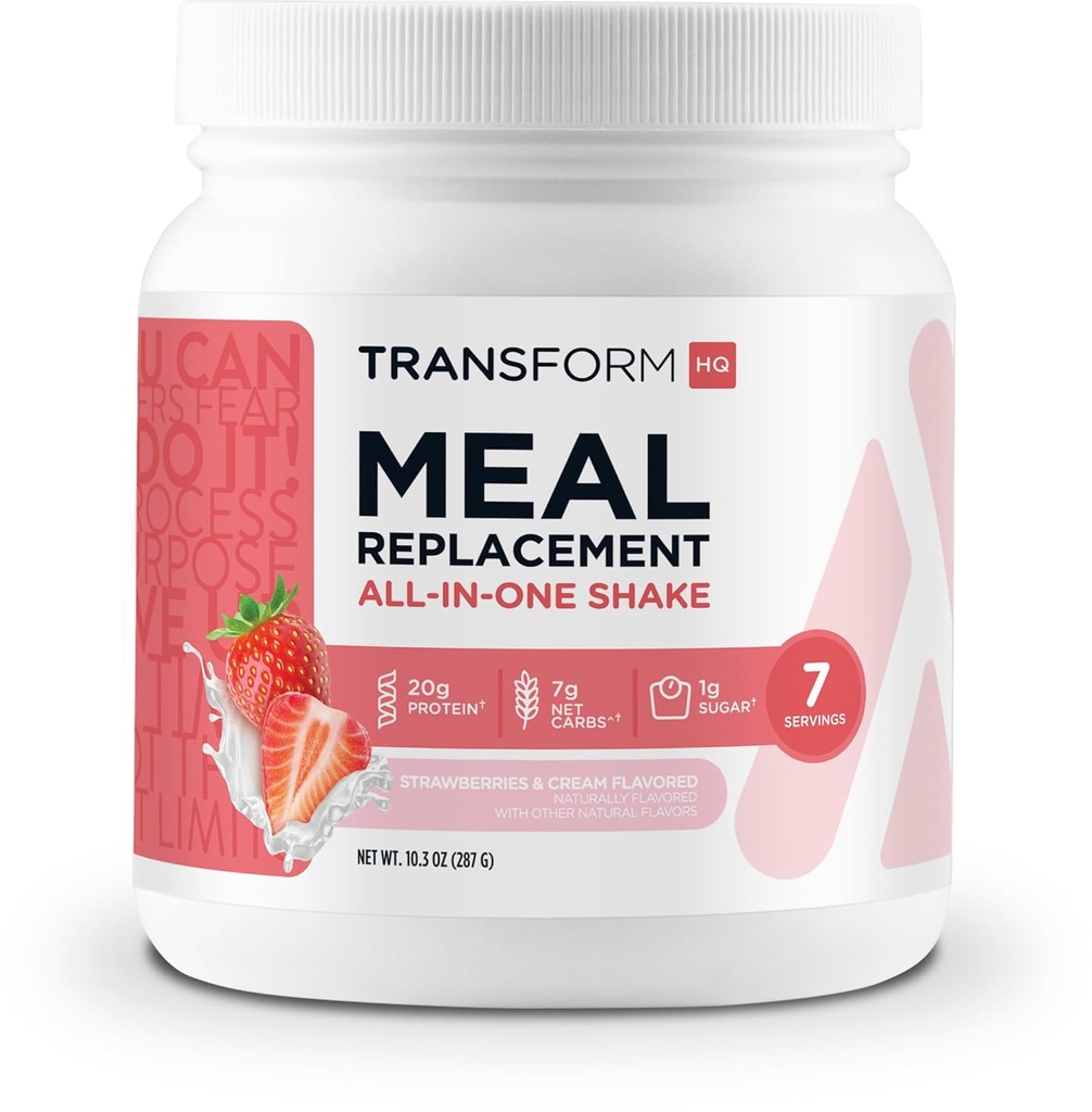 Change Shake Toz 7 Hizmetler (Strawberry & Cream) - Gluten Free, Non-GMO