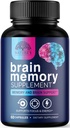 Brain Memory Supplement Pills - 3X Strength Nootropics for Concentration, Clarity & Focus Support - Brain Health Cognitive Vitamins with Bacopa, Phosphatidylserine & DMAE, Brain Booster - 60 Capsules