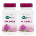 NaturesPlus Herbal Actives Milk Thistle, Extended Release - 30 Tablets, Συσκευασία των 2 - Χορτοφαγικά, Χωρίς Γλουτένη - 60 Σύνολο Σερβιέτες