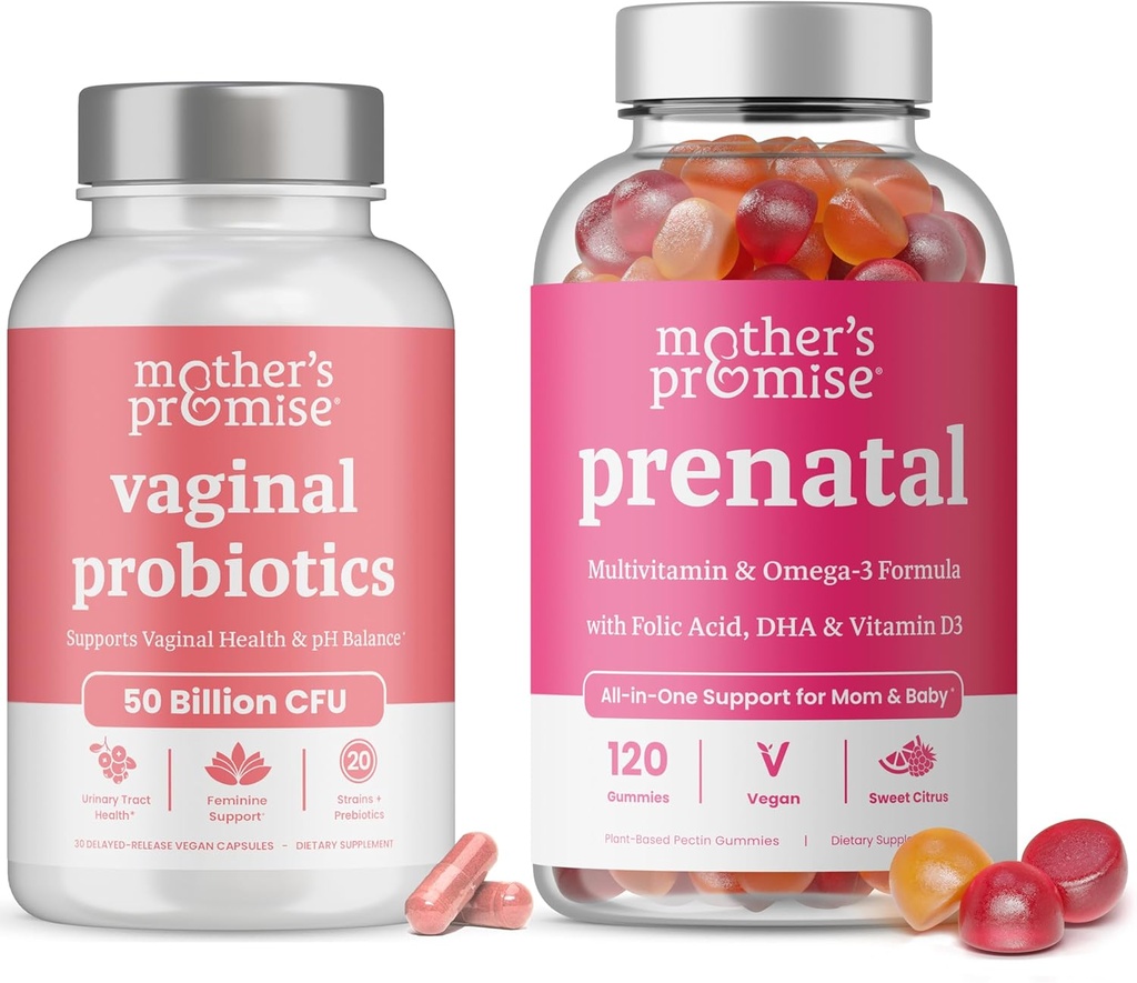 Mother's Promise Prenatal Vitamin Gummies & Vaginal Probiyotiks for Women Sche