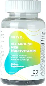 Briyo All Around Men - Erkekler için 38 Temel Vitaminler, Mineraller, Omega 3 ve Plant Ekstraksiyonları – Destekler Enerji Immunity – Bir Daily Clean Capsule ile Güçlü Yaşamak