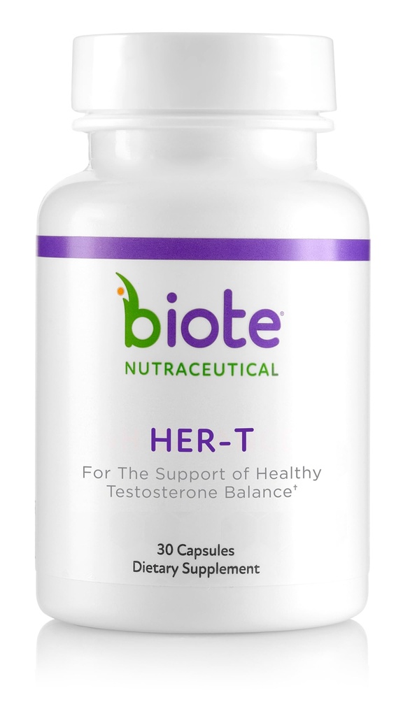 Biote Nutraceuticals - HER-T - Kadınlar için Sağlıklı testosteron Denge Desteği (30 Capsules)