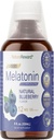 Melatonin 12 mg | 4 fl oz Liquid |120 Hizmetler | Blueberry Flavor | Yetişkinler için | Non-GMO, Vegetarian Supplement