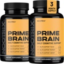 Nootrix Prime Brain Nootropic Supplement | Supports Memory, mental Focus, Cognitive Health & Energy | Sağlıklı Mood & Brain Function | Ginkgo Biloba, Lion's Mane & L Theanine | 180 Capsules