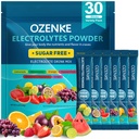 Elektrolytes Toz Paketleri, 30 Sticks Hydration Packets Sugar Free, Electrolyte Drink Mix Travel Electrolyte Packets for Rapid Hydration, 6 Flavors