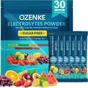 Elektrolytes Toz Paketleri, 30 Sticks Hydration Packets Sugar Free, Electrolyte Drink Mix Travel Electrolyte Packets for Rapid Hydration, 6 Flavors