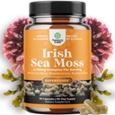 Organik İrlandalı Deniz Moss Capsules - Organik Deniz Moss Pills with 2100 mg Superfood Complex with Bladderwrack Burdock Root and BioPerine for Immune Skin & Yourroid Support - Vegan Non-GMO (1 ay)