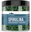 Earthborn Elements Spirulina 200 Κάψουλες, Αγνά & Αδιάλυτα, Χωρίς Πρόσθετα