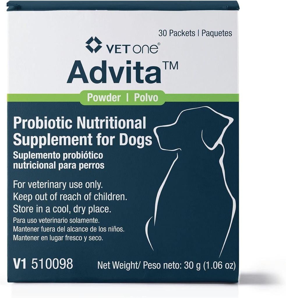 VetOne Advita Probiotic συμπλήρωμα διατροφής για σκύλους - 30 πακέτα