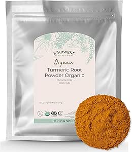 Starwest Botanicals Organic Ground Turmeric Root Toz - Cooking & Seasoning için etkileyici, Antioksitlerin Doğal Kaynağı, Immune Support, Certified Kosher, Non-GMO - Bulk 2 lb Bag Bag