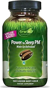 Irwin Naturals Power to Sleep PM - 120 Liquid Soft-Gels - Melatonin, GABA, Ashwagandha, Valerian Root & L-Theanine - 60 Hizmet