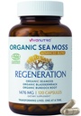 Sea Moss Capsules 1476 mg – Organik Seamoss Pills Superfood with Irish Sea Moss, Bladderwrack & Burdock | 120 Vegan Capsules for Vitality, Energy & Skin Support – Made in USA