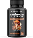 Ashwagandha ile Organik Mushroom Kompleksi Tamam. Lion's Mane, Reishi, Cordyceps, Chaga, Türkiye Tail & More - Focus, Energy, and Brain Branson (90 Kont)