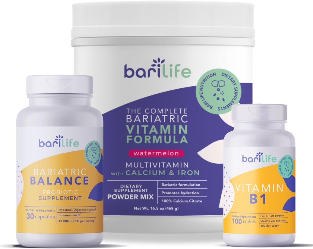 Bari Life Complete Bariatric MultiVitamin Powder (Watermelon) και Bariatric Balance – Συμπλήρωμα Προβιοτικής και Βιταμίνης Β1