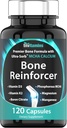 Bone Reinforcer (120 Capsules) MCHA Food Supplement with Vitamin D3, Magnezyum C2, Boron Citrate, Phosphorous MCHA, & Manganese | Women & Men