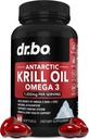 Krill Oil Omega 3 500 mg - Antarktika Krill Oil 1000 mg Softgels Capsules EPA, DHA, Astaxanthin, Phospholipids - Omega 3 Fatty Acids Supplements, Natural Pure Supplements for Women & Men - 60 Softgels
