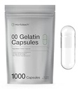 Boş Kapsüller Boyutu 00 | 1000 Clear Gelatin Capsules | Resealable Bag | Non-GMO, Gluten Free | By Horbaach